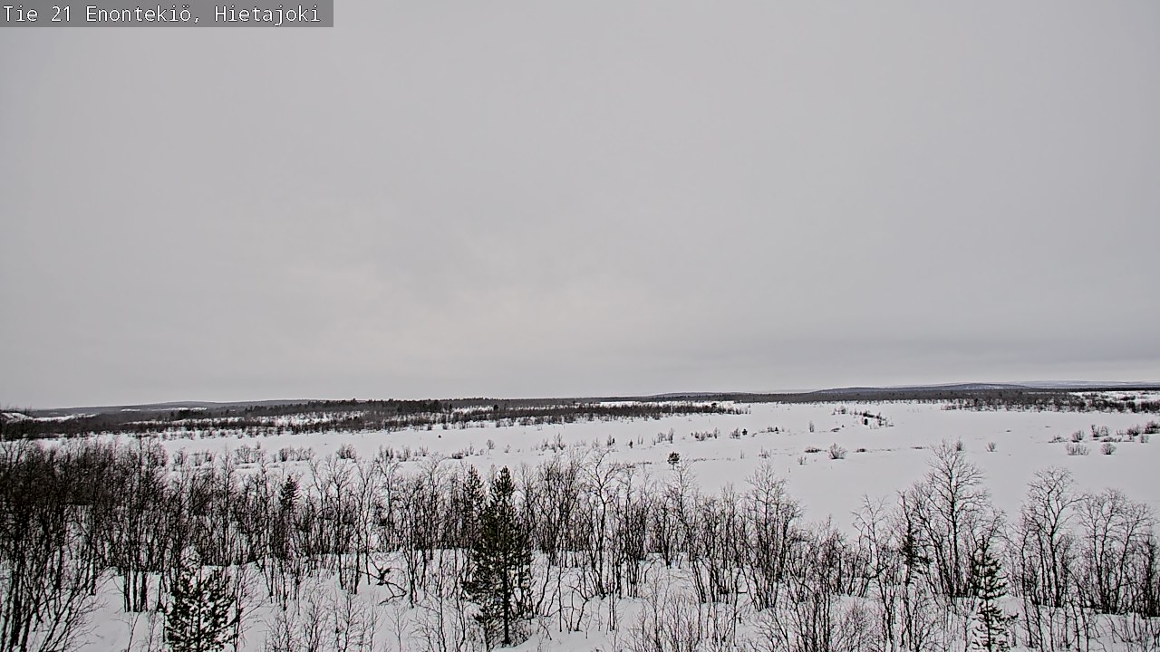 Weather Camera Image Road 21 Enontekiö, Hietajoki, Enontekiö, Lappi