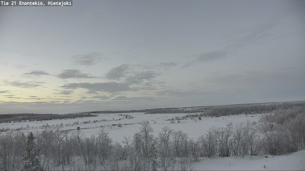 Weather Camera Image Väg 21 Enontekis, Hietajoki, Enontekiö, Lappi