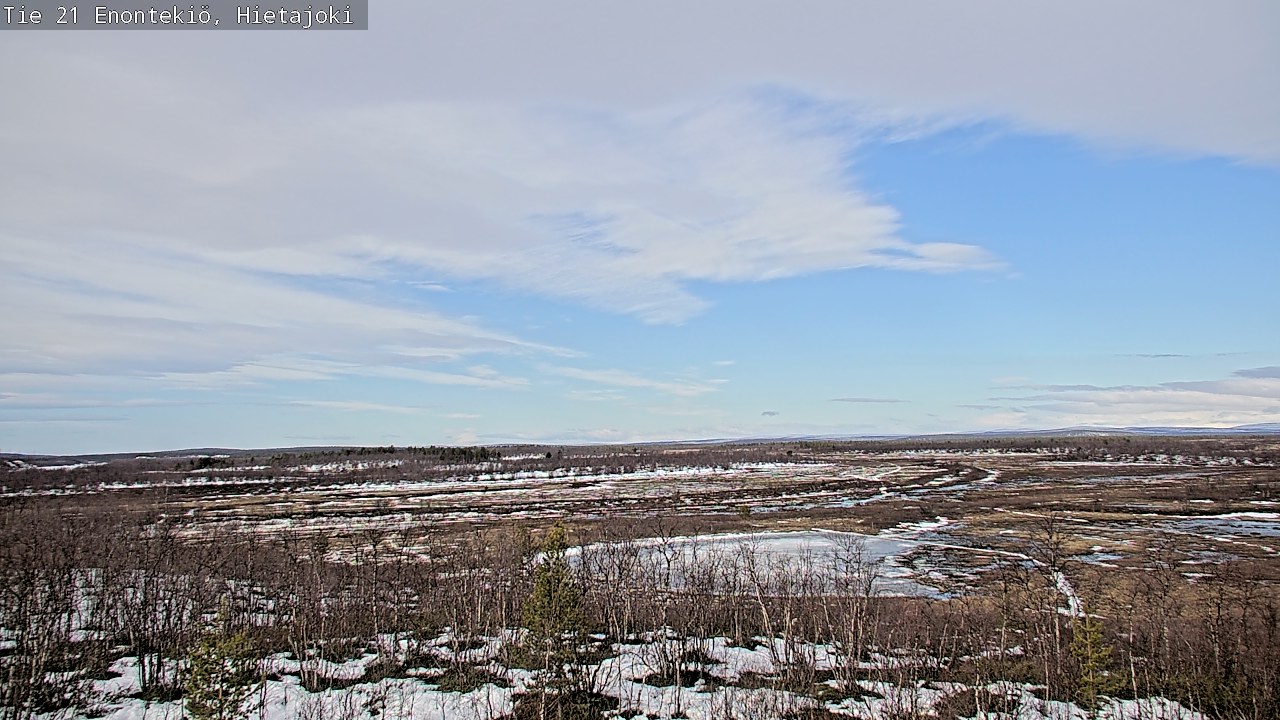 Weather Camera Image Road 21 Enontekiö, Hietajoki, Enontekiö, Lappi