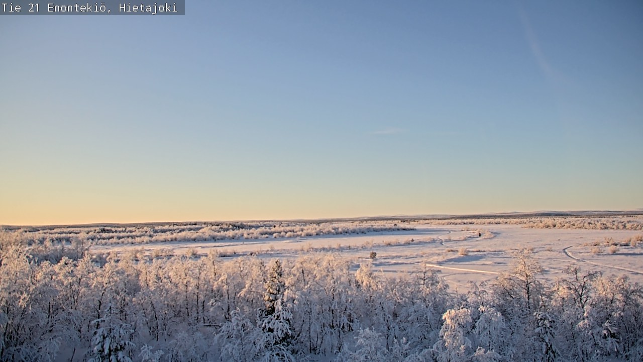 Weather Camera Image Väg 21 Enontekis, Hietajoki, Enontekiö, Lappi