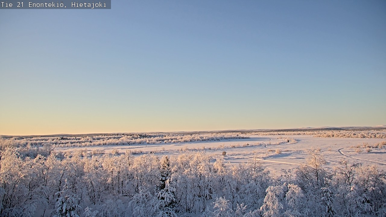 Weather Camera Image Road 21 Enontekiö, Hietajoki, Enontekiö, Lappi