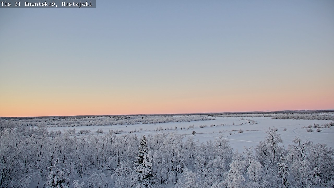 Weather Camera Image Road 21 Enontekiö, Hietajoki, Enontekiö, Lappi