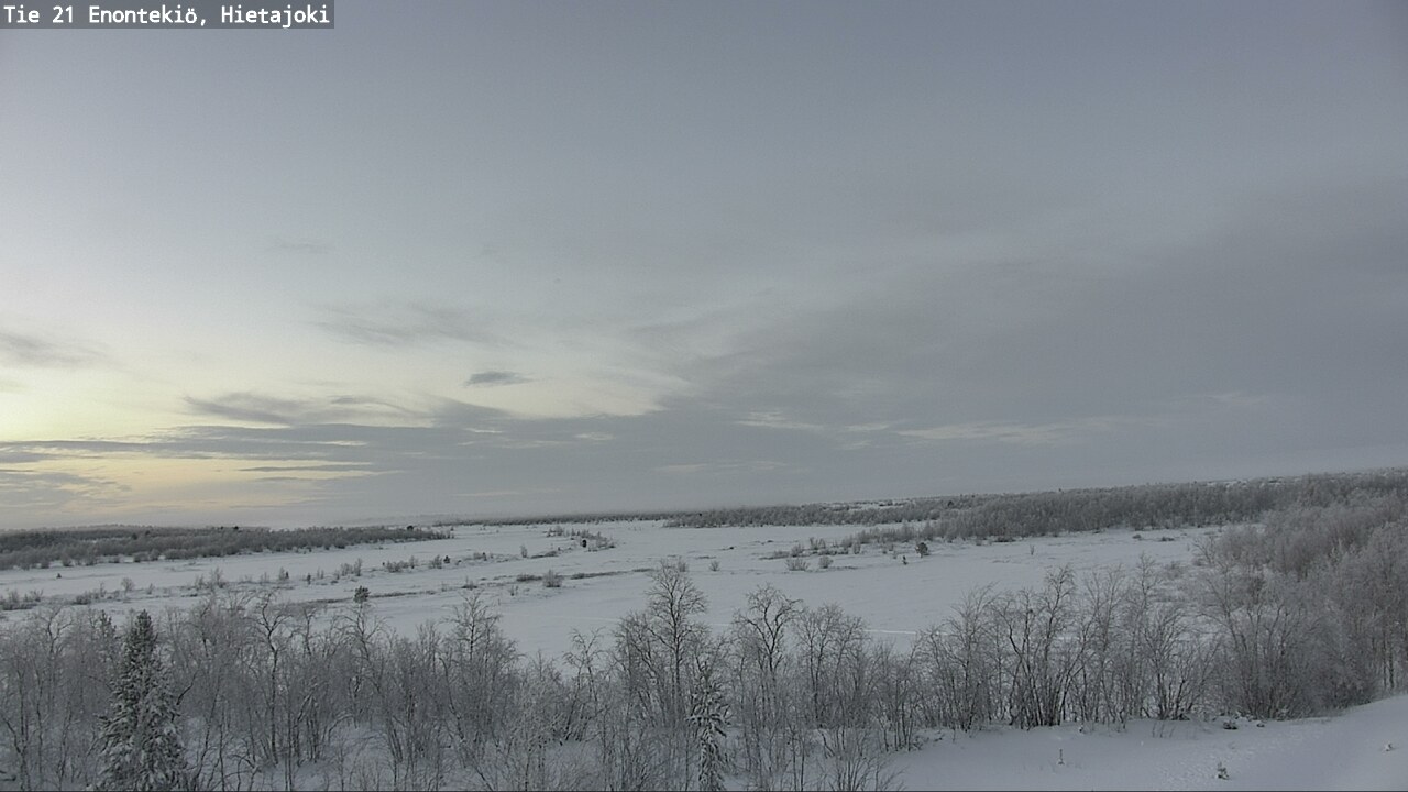 Weather Camera Image Väg 21 Enontekis, Hietajoki, Enontekiö, Lappi