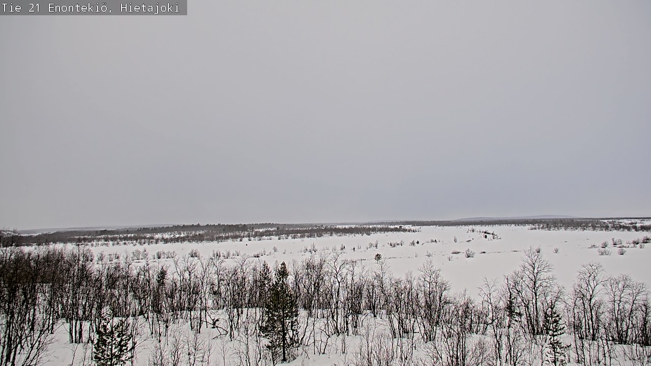 Weather Camera Image Road 21 Enontekiö, Hietajoki, Enontekiö, Lappi