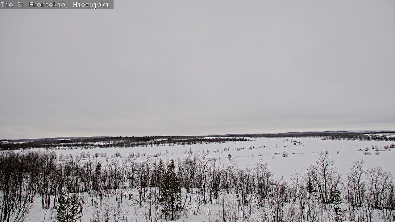 Weather Camera Image Road 21 Enontekiö, Hietajoki, Enontekiö, Lappi