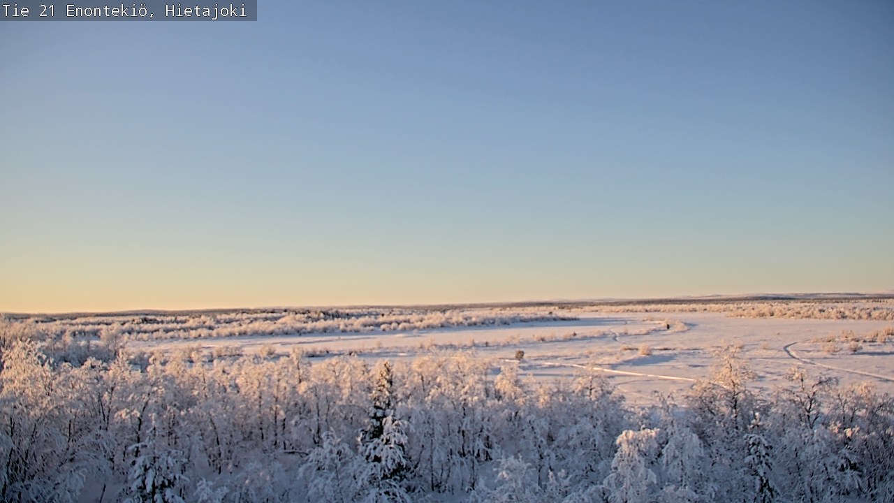 Weather Camera Image Road 21 Enontekiö, Hietajoki, Enontekiö, Lappi