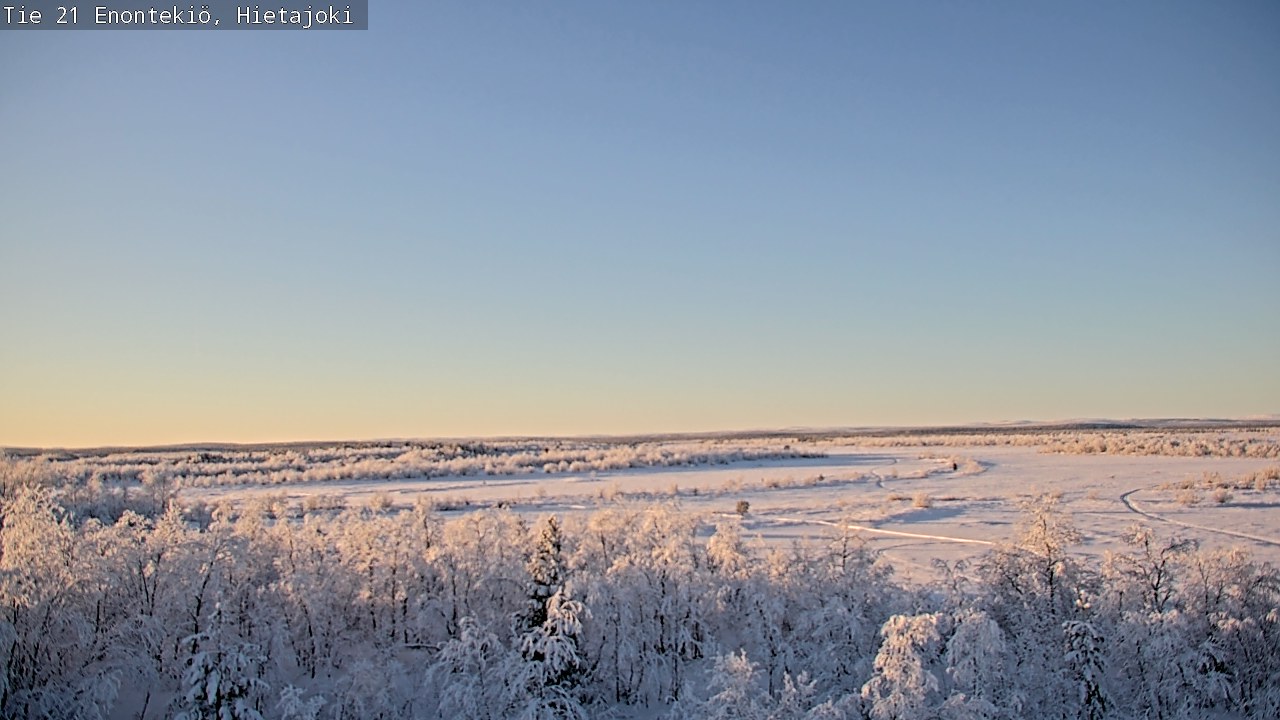 Weather Camera Image Road 21 Enontekiö, Hietajoki, Enontekiö, Lappi