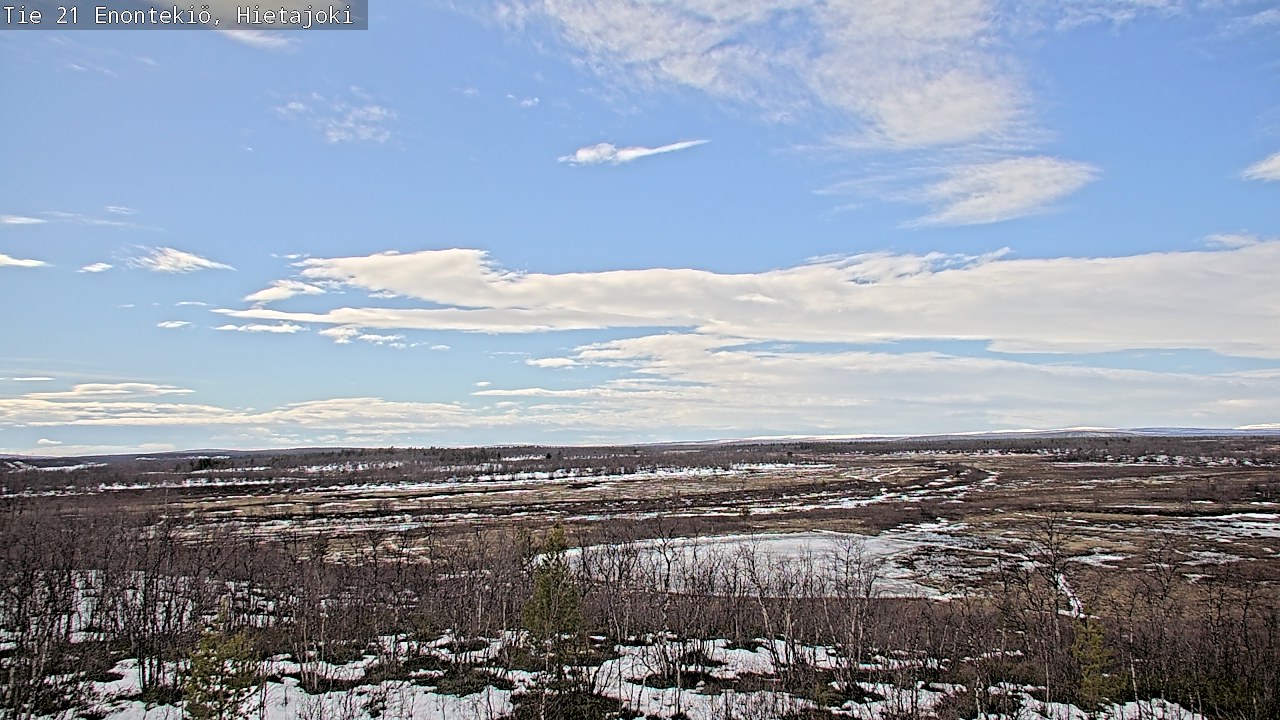 Weather Camera Image Road 21 Enontekiö, Hietajoki, Enontekiö, Lappi
