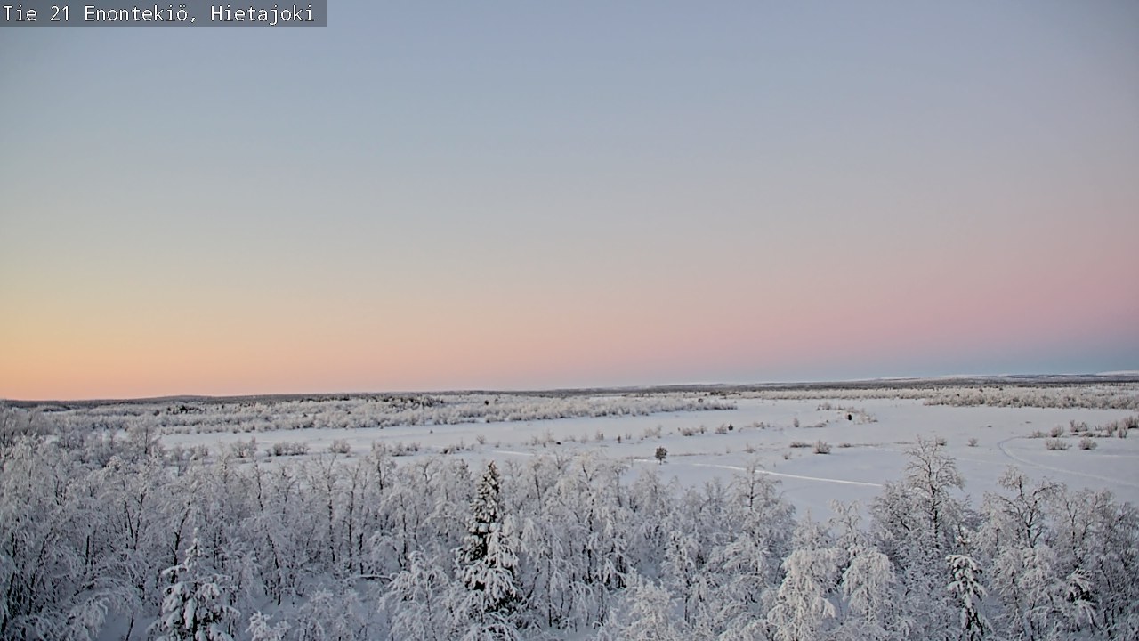 Weather Camera Image Road 21 Enontekiö, Hietajoki, Enontekiö, Lappi