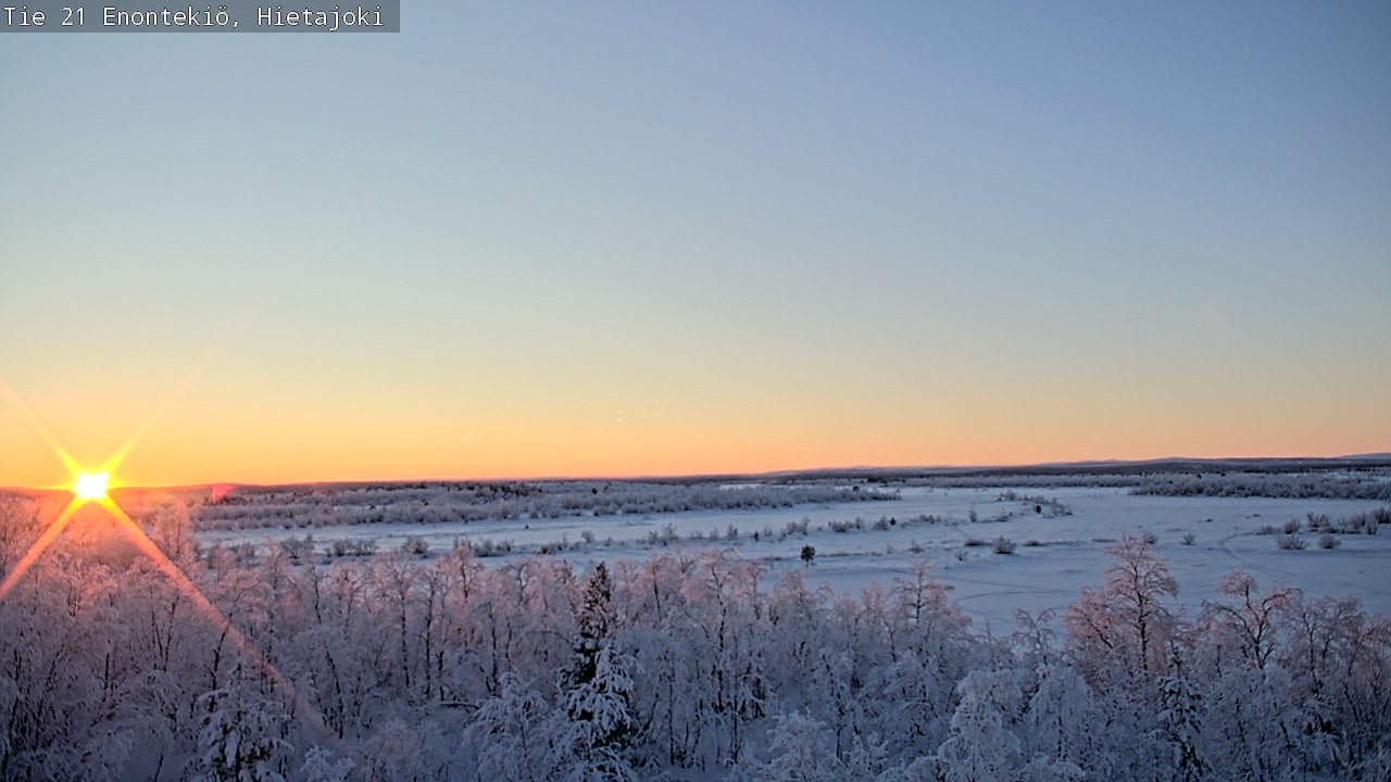 Weather Camera Image Väg 21 Enontekis, Hietajoki, Enontekiö, Lappi