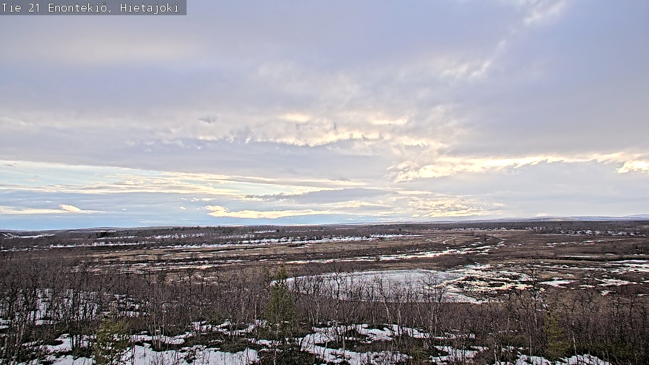 Weather Camera Image Road 21 Enontekiö, Hietajoki, Enontekiö, Lappi