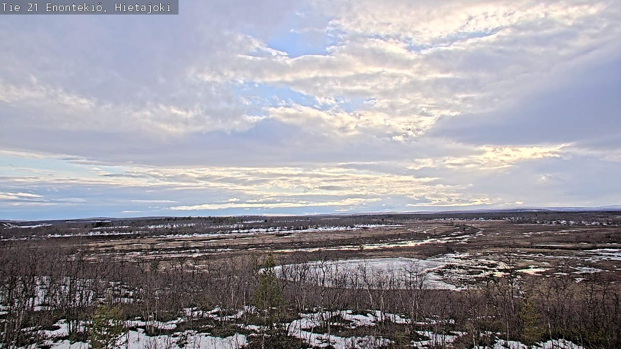 Weather Camera Image Road 21 Enontekiö, Hietajoki, Enontekiö, Lappi