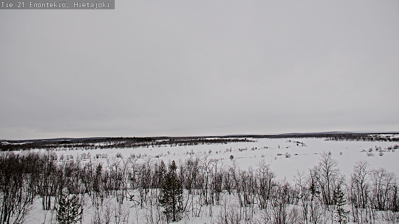 Weather Camera Image Road 21 Enontekiö, Hietajoki, Enontekiö, Lappi