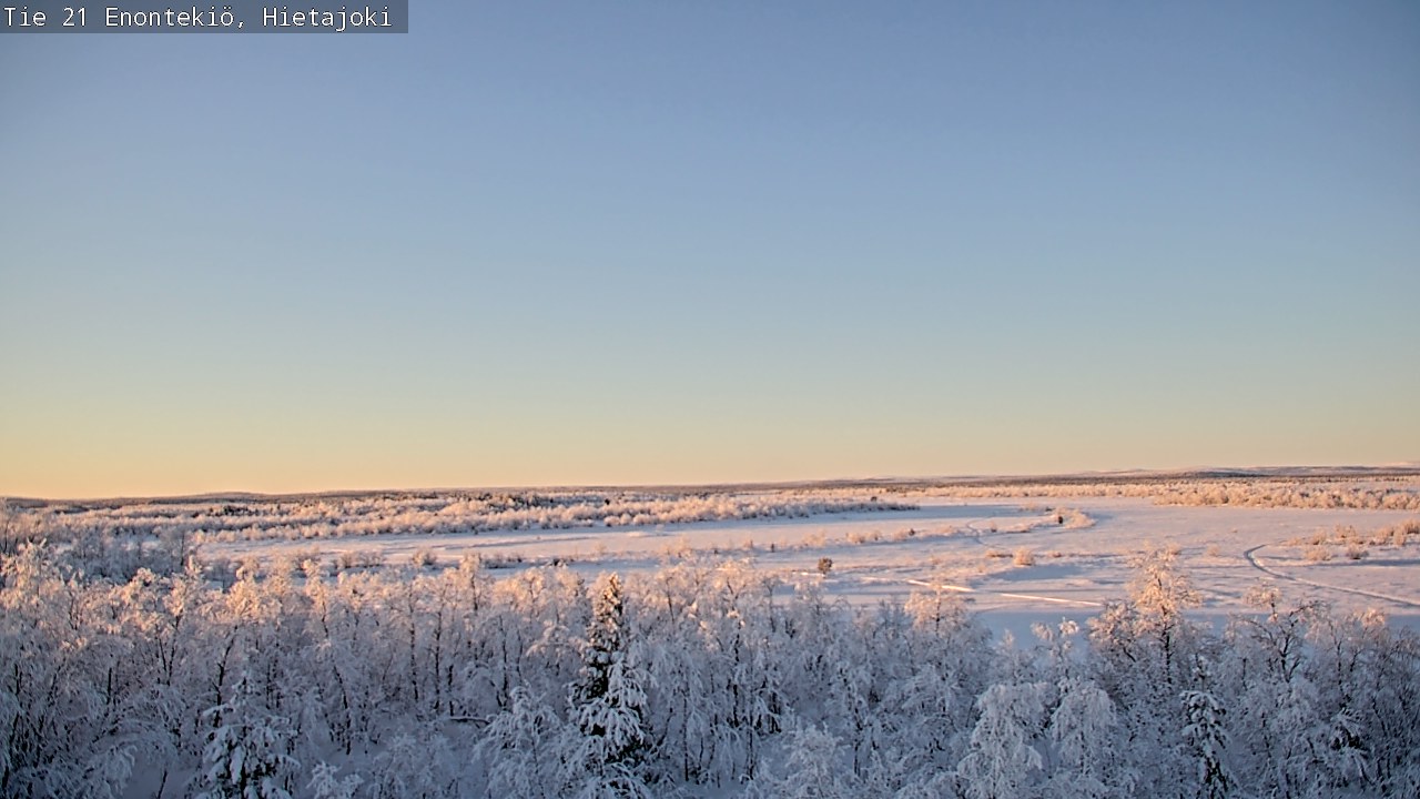 Weather Camera Image Road 21 Enontekiö, Hietajoki, Enontekiö, Lappi
