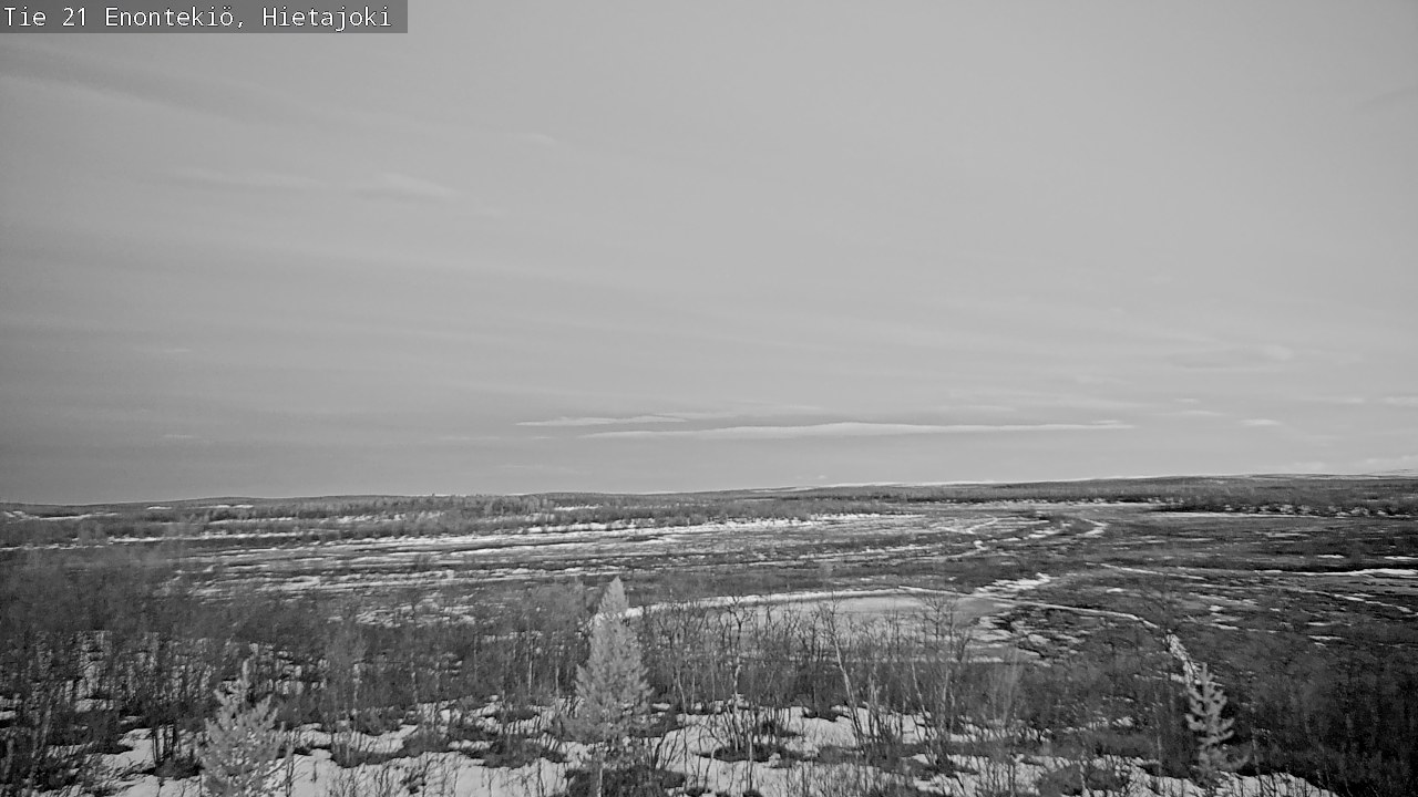 Weather Camera Image Road 21 Enontekiö, Hietajoki, Enontekiö, Lappi
