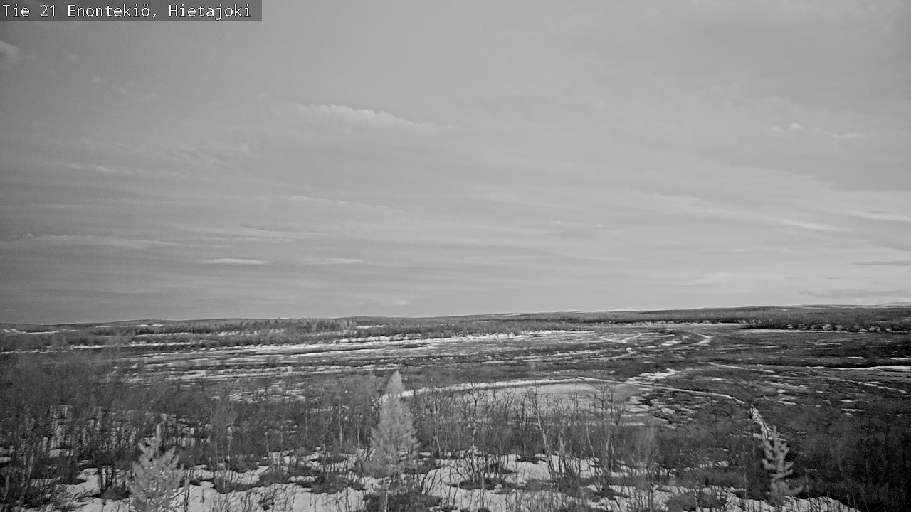 Weather Camera Image Road 21 Enontekiö, Hietajoki, Enontekiö, Lappi