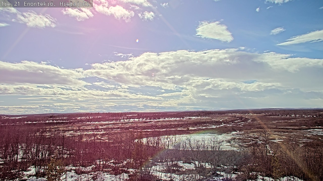 Weather Camera Image Road 21 Enontekiö, Hietajoki, Enontekiö, Lappi