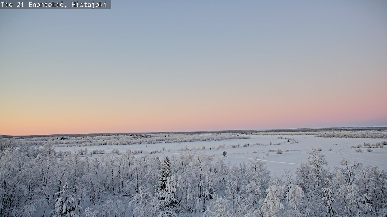 Weather Camera Image Road 21 Enontekiö, Hietajoki, Enontekiö, Lappi