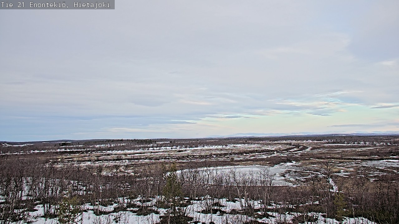 Weather Camera Image Road 21 Enontekiö, Hietajoki, Enontekiö, Lappi