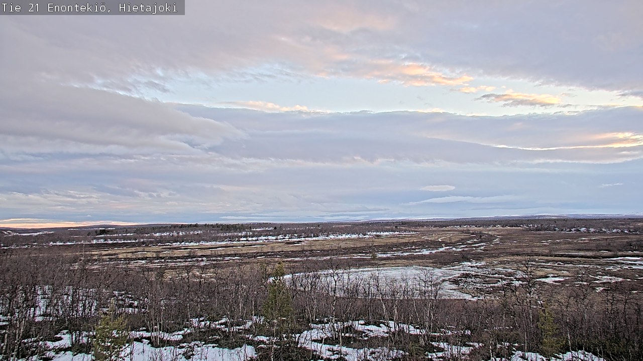 Weather Camera Image Road 21 Enontekiö, Hietajoki, Enontekiö, Lappi