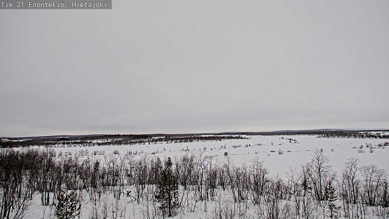 Weather Camera Image Road 21 Enontekiö, Hietajoki, Enontekiö, Lappi