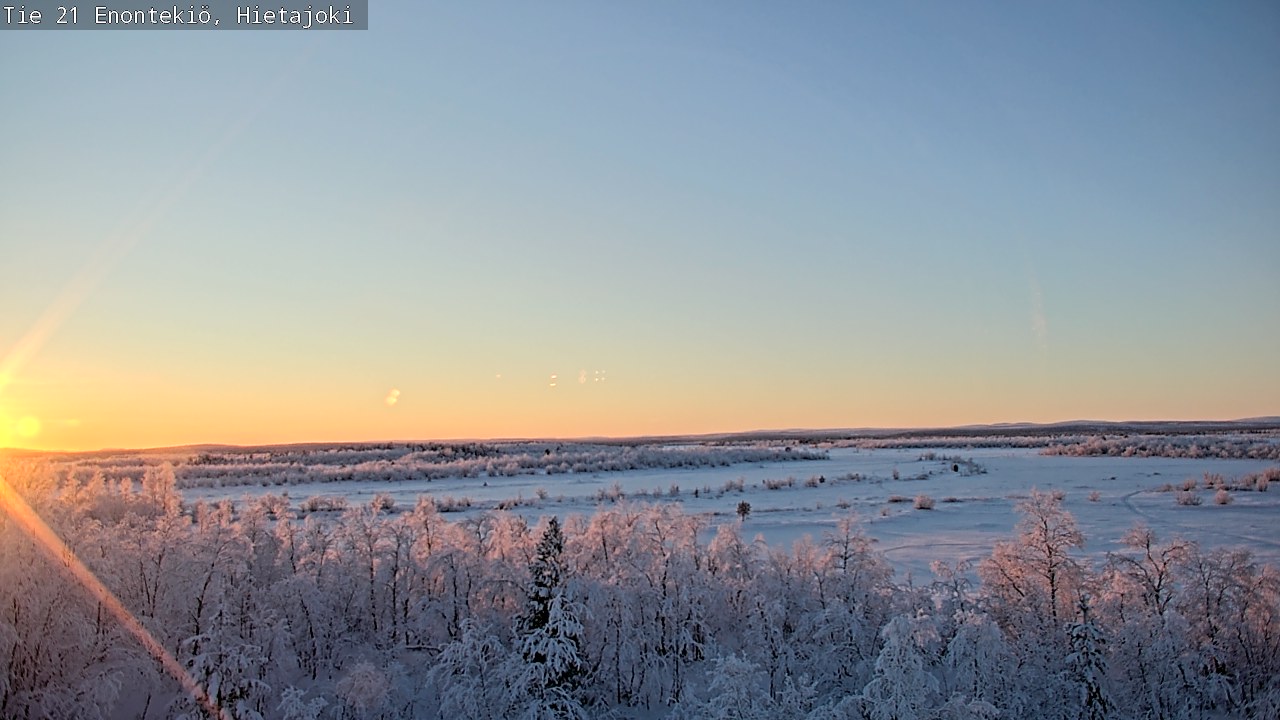 Weather Camera Image Väg 21 Enontekis, Hietajoki, Enontekiö, Lappi