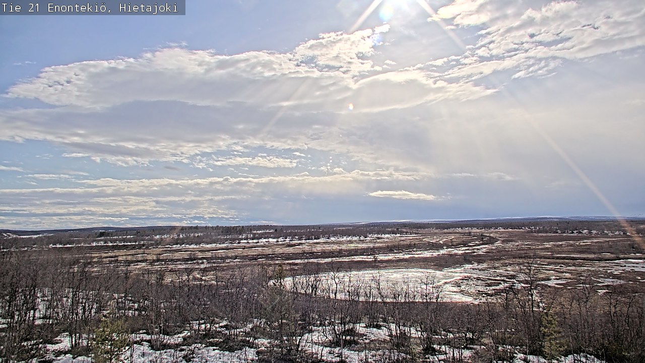 Weather Camera Image Road 21 Enontekiö, Hietajoki, Enontekiö, Lappi