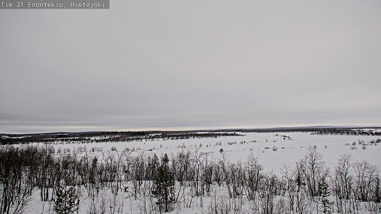 Weather Camera Image Road 21 Enontekiö, Hietajoki, Enontekiö, Lappi