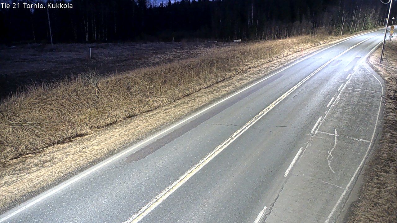 Weather Camera Image Väg 21 Torneå, Kukkola, Tornio, Lappi