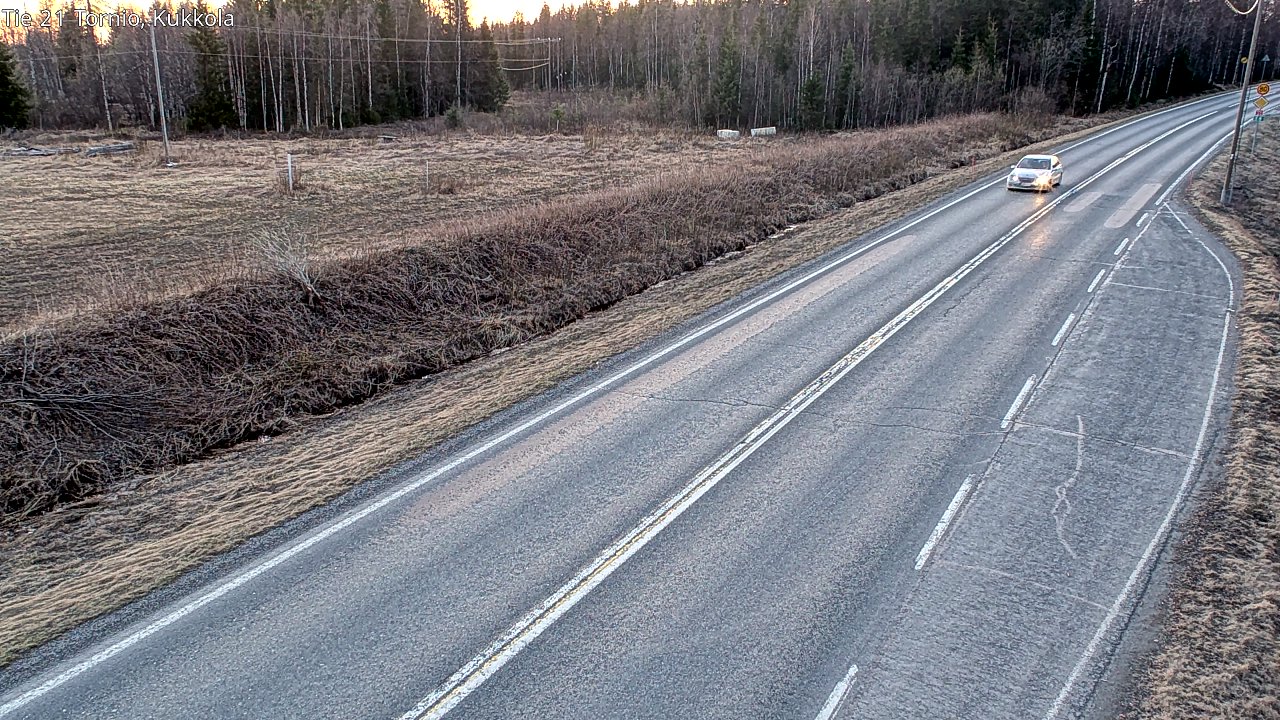 Weather Camera Image Väg 21 Torneå, Kukkola, Tornio, Lappi