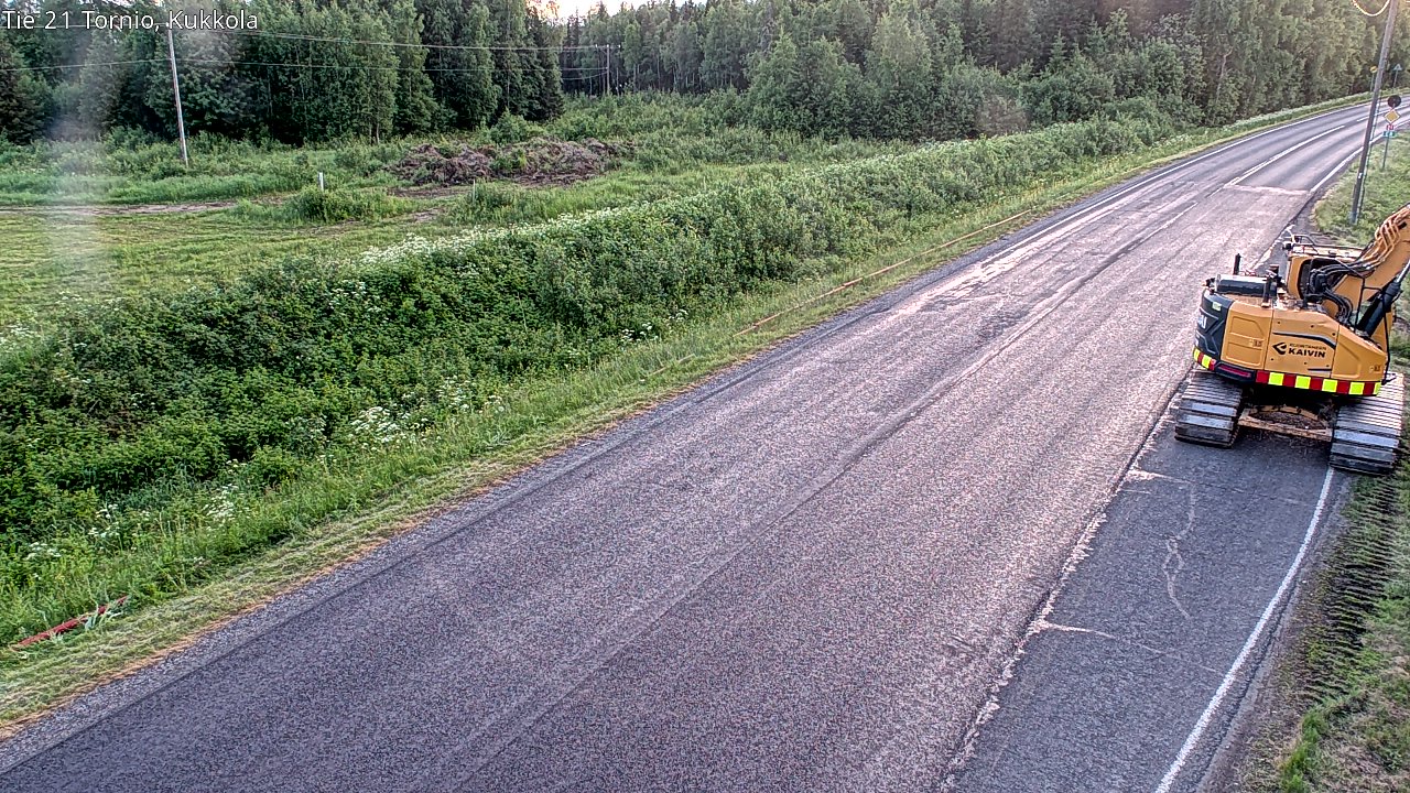 Weather Camera Image Väg 21 Torneå, Kukkola, Tornio, Lappi