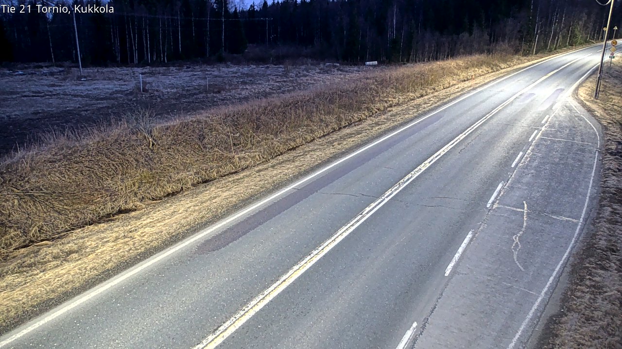 Weather Camera Image Väg 21 Torneå, Kukkola, Tornio, Lappi