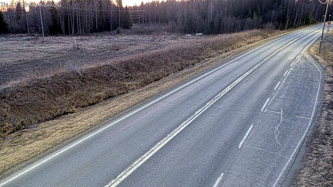 Weather Camera Image Väg 21 Torneå, Kukkola, Tornio, Lappi