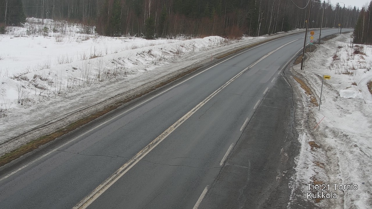 Weather Camera Image Road 21 Tornio, Kukkola, Tornio, Lappi