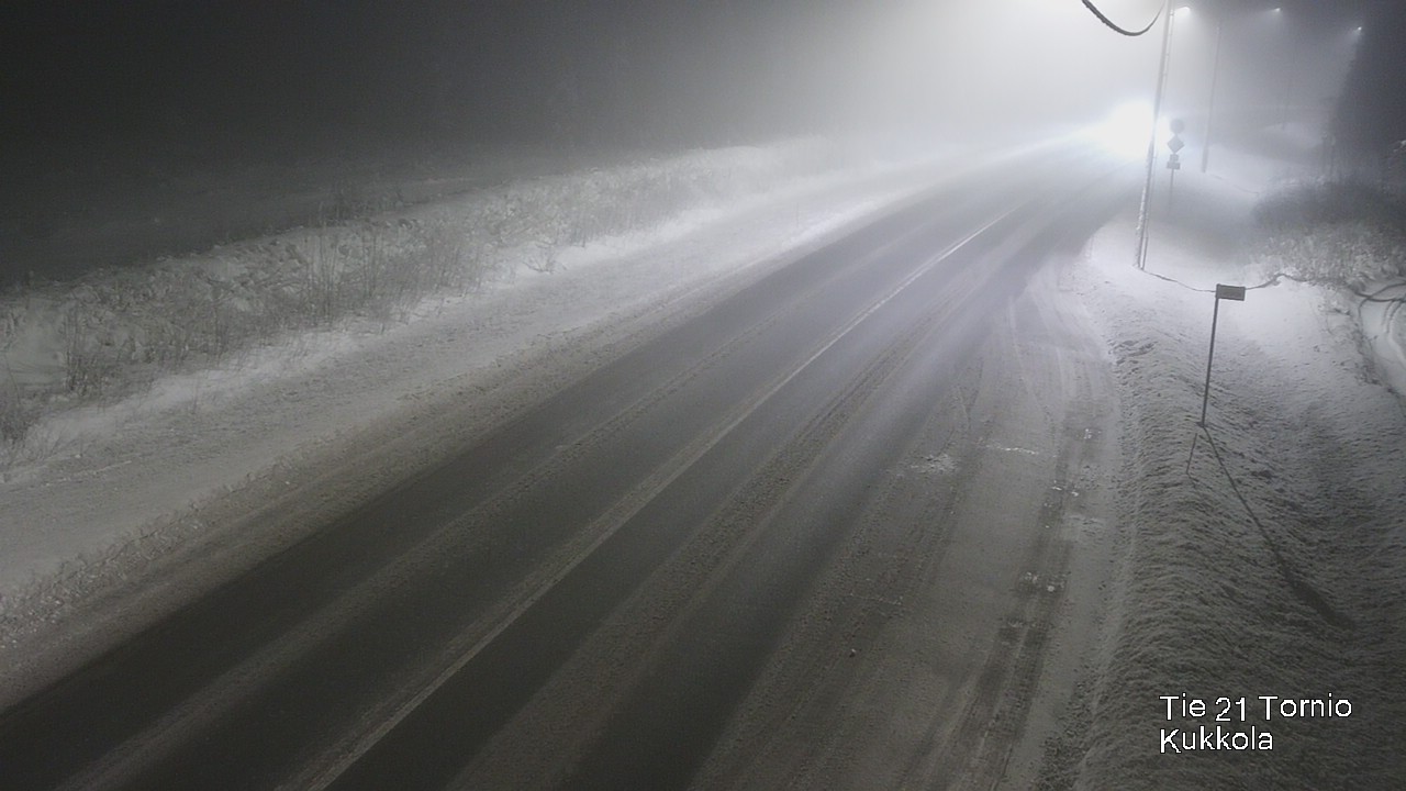 Weather Camera Image Väg 21 Torneå, Kukkola, Tornio, Lappi