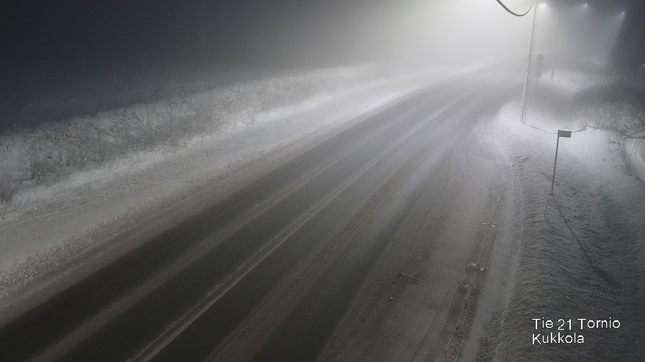 Weather Camera Image Väg 21 Torneå, Kukkola, Tornio, Lappi