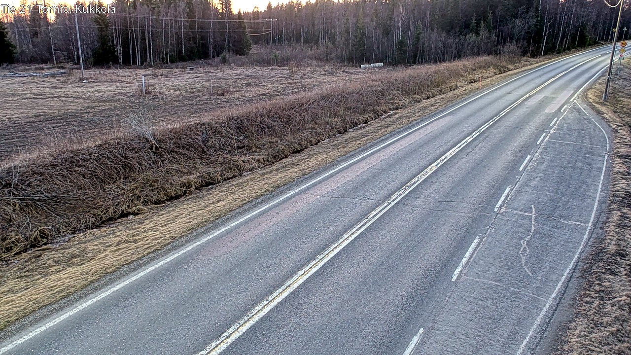 Weather Camera Image Väg 21 Torneå, Kukkola, Tornio, Lappi