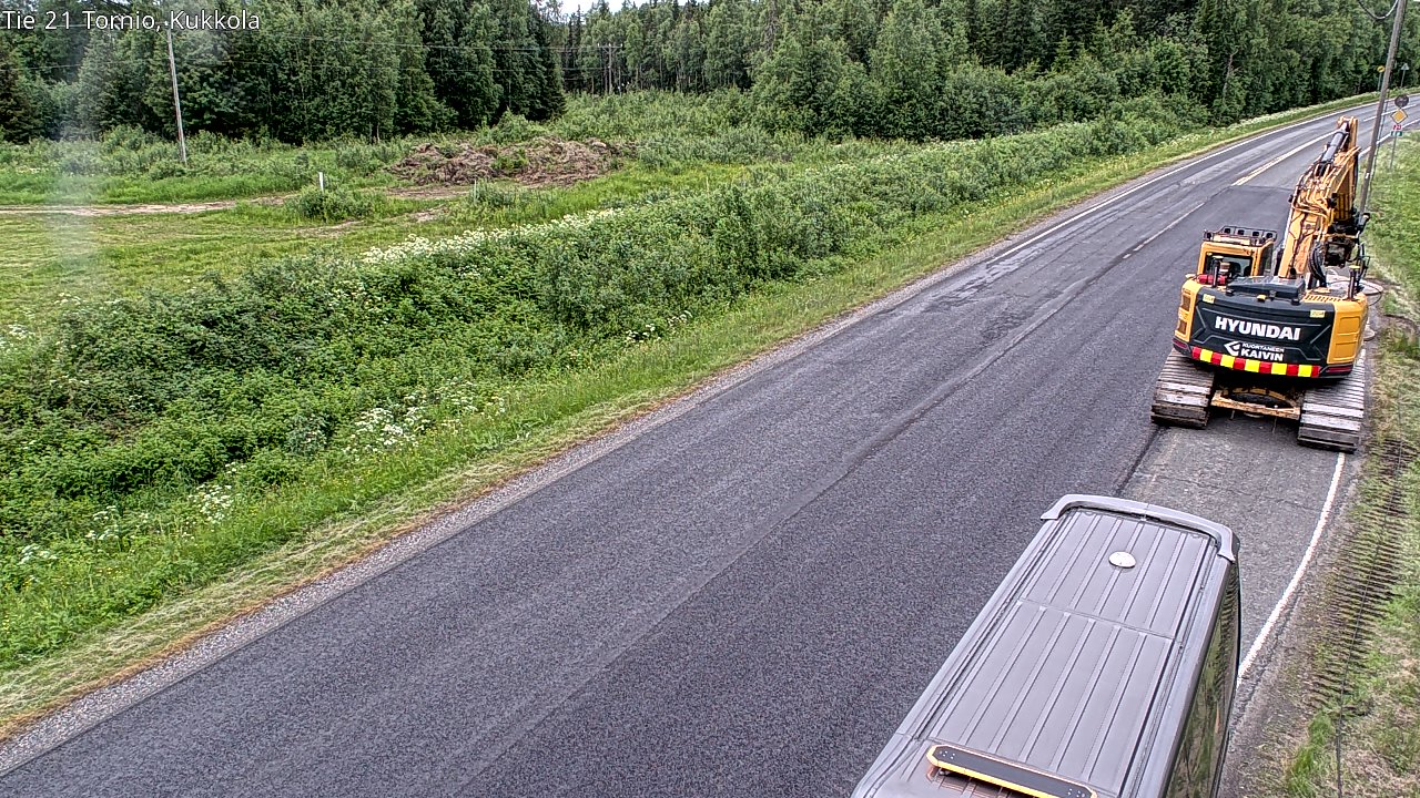 Weather Camera Image Väg 21 Torneå, Kukkola, Tornio, Lappi
