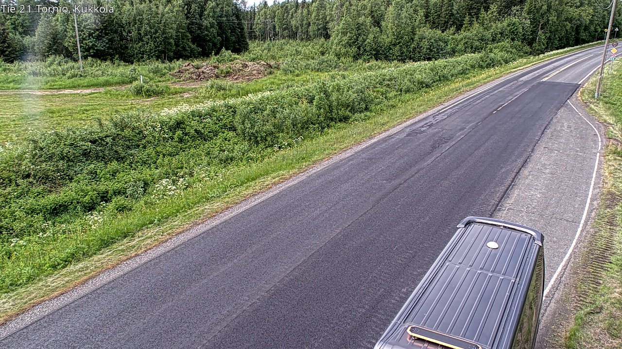 Weather Camera Image Väg 21 Torneå, Kukkola, Tornio, Lappi