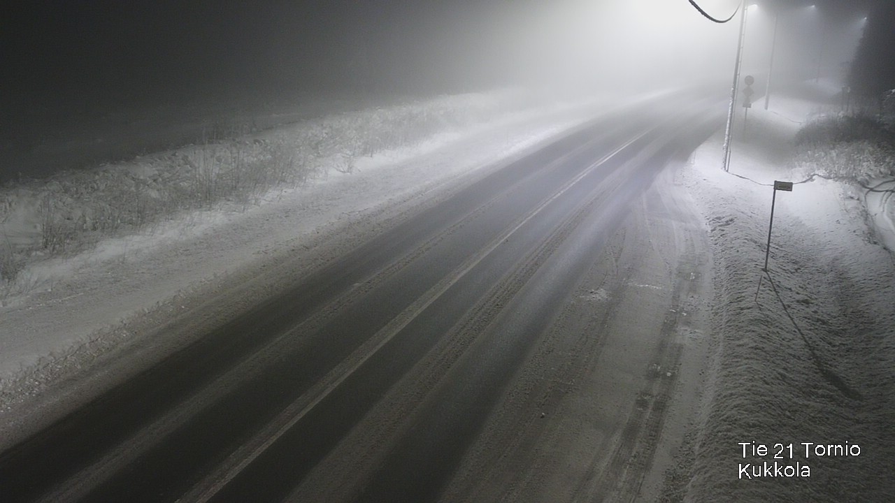 Weather Camera Image Väg 21 Torneå, Kukkola, Tornio, Lappi