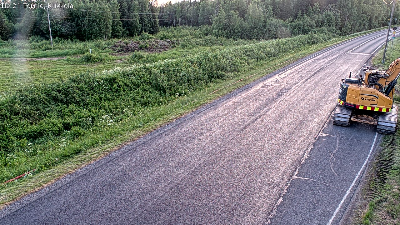 Weather Camera Image Väg 21 Torneå, Kukkola, Tornio, Lappi