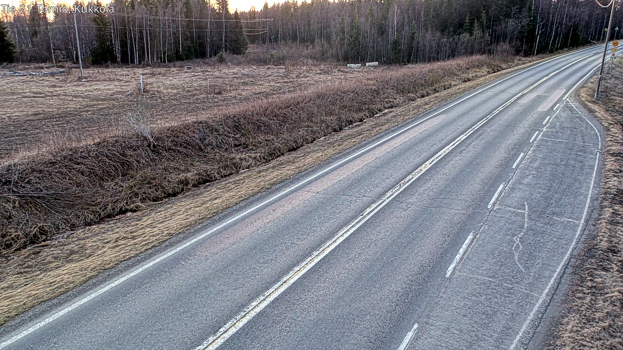 Weather Camera Image Väg 21 Torneå, Kukkola, Tornio, Lappi