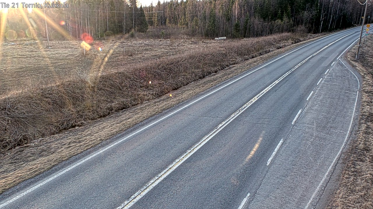 Weather Camera Image Väg 21 Torneå, Kukkola, Tornio, Lappi