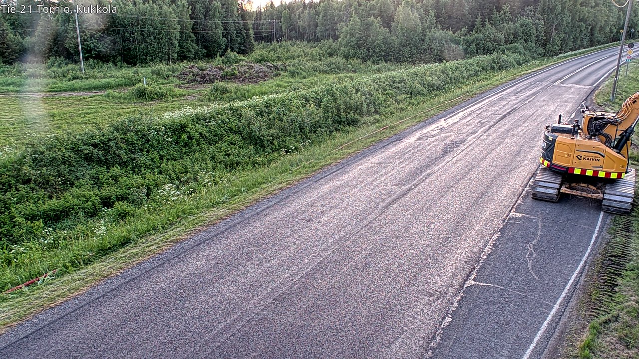 Weather Camera Image Väg 21 Torneå, Kukkola, Tornio, Lappi