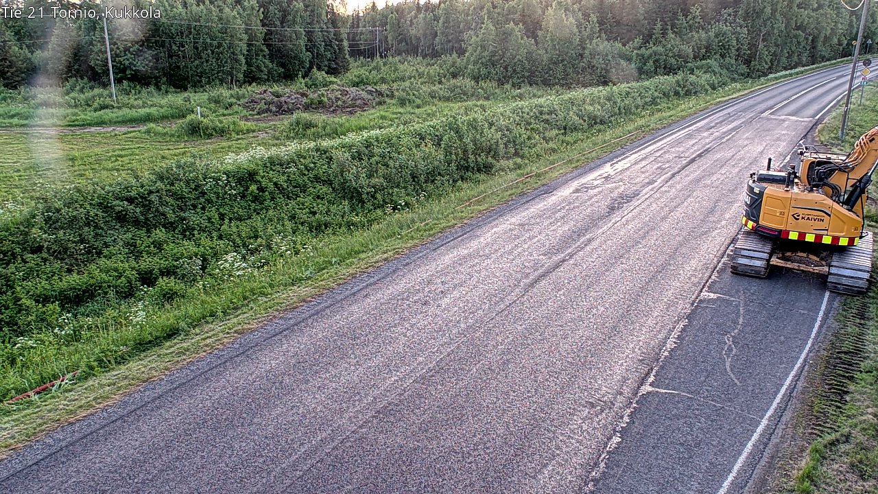 Weather Camera Image Väg 21 Torneå, Kukkola, Tornio, Lappi