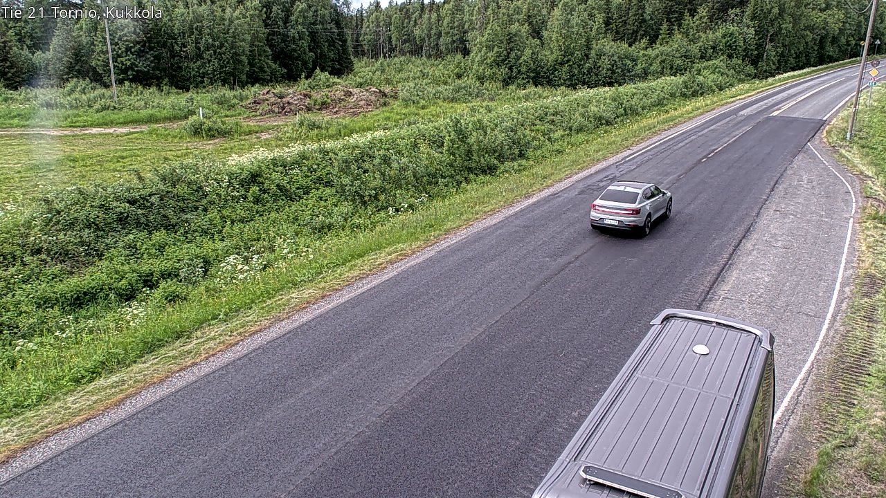 Weather Camera Image Väg 21 Torneå, Kukkola, Tornio, Lappi