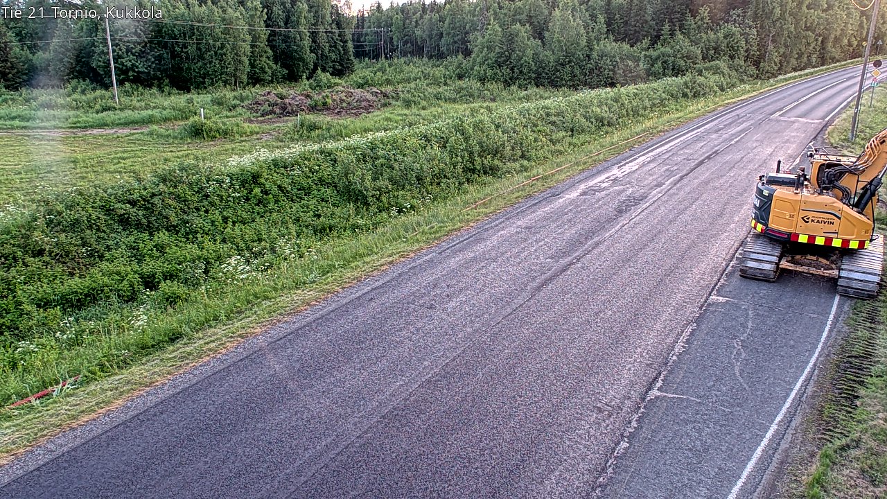 Weather Camera Image Väg 21 Torneå, Kukkola, Tornio, Lappi