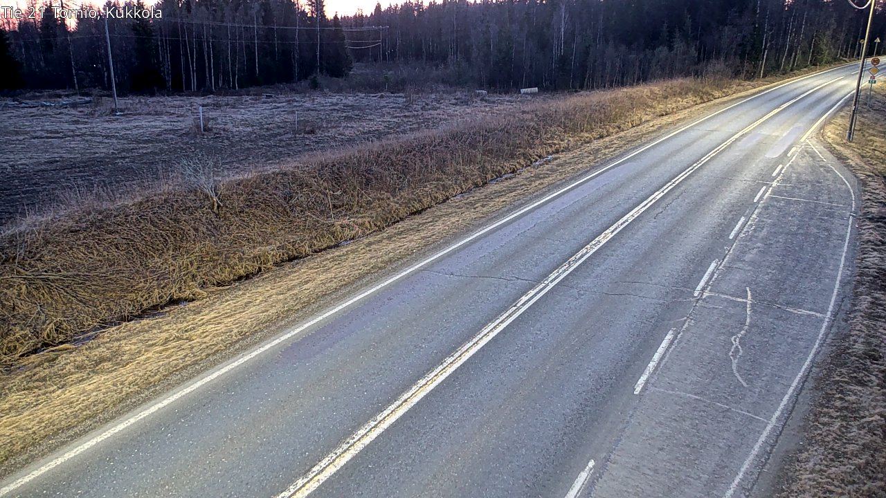 Weather Camera Image Road 21 Tornio, Kukkola, Tornio, Lappi