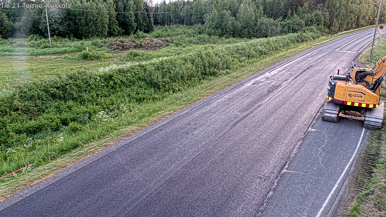 Weather Camera Image Väg 21 Torneå, Kukkola, Tornio, Lappi