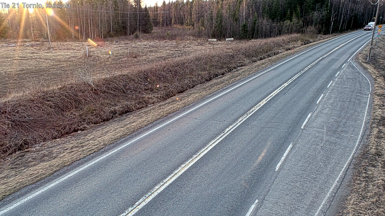 Weather Camera Image Väg 21 Torneå, Kukkola, Tornio, Lappi